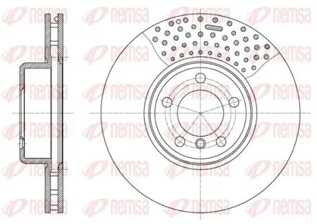 BMW Диск гальмівний передній 1/F21, 2/F23 REMSA 61594.10