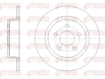Диск гальм задн. FORD TOURNEO CONNECT 13- REMSA 62520.00