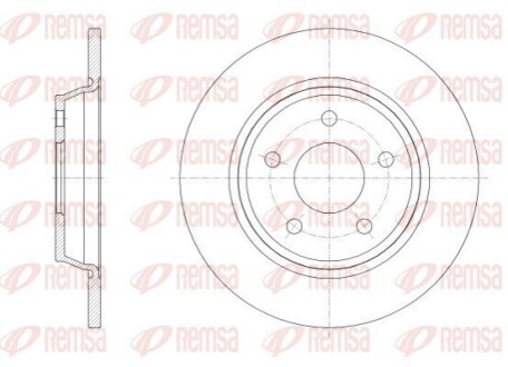 FORD диск гальм. задн. FOCUS 18- REMSA 62522.00