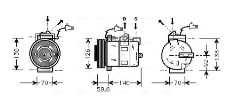 Фото компрессор AVA COOLING SBAK054 Компрессор AVA COOLING SBAK054