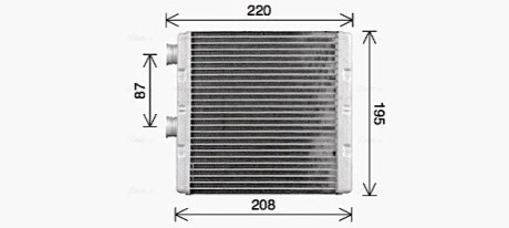 Теплообменник, Система отопления салона AVA COOLING HD6329