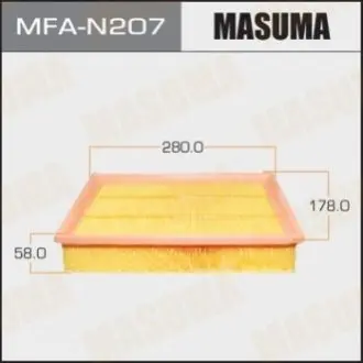 Фільтр повітряний NISSAN/ PATHFINDER, NAVARA 05- MASUMA MFAN207