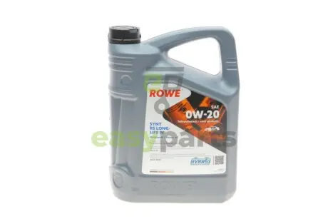 Олива 0W20 HIGHTEC SYNTH RS LONGLIFE IV (5L) (Porsche C20/VW 508 00/509 00) (ACEA A1/B1/C1) ROWE 20036-0050-99