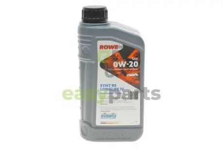 Олива 0W20 HIGHTEC SYNTH RS LONGLIFE IV (1L) (Porsche C20/VW 508 00/509 00) (ACEA A1/B1/C5) ROWE 20036-0010-99