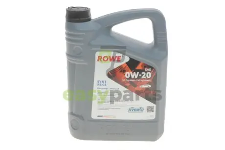 Олива 0W20 HIGHTEC SYNT RS C5 (4L) (MB 229.72/Ford WSS-M2C947-A/B1/Ford WSS-M2C962-A1) ROWE 20379-0040-99