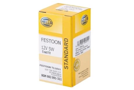 12V 5W SV8.5-8 Автолампа галогенова HELLA 8GM 002 091-311