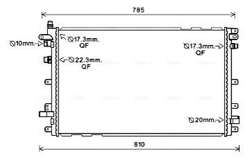 Радиатор, Система охлаждения двигателя AVA COOLING OL2653