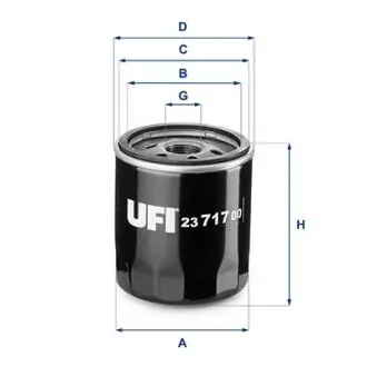 Фото масляний фiльтр UFI 23.717.00 Масляний фiльтр UFI 23.717.00
