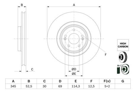 Тормозной диск BOSCH 0986479G26