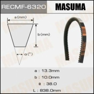 Ремінь клиновий рк., 13x838 мм MASUMA 6320