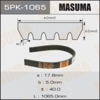Ремінь поліклиновий 5PK-1065 MASUMA 5PK1065 (фото 1)