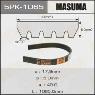 Ремінь поліклиновий 5PK-1065 MASUMA 5PK1065