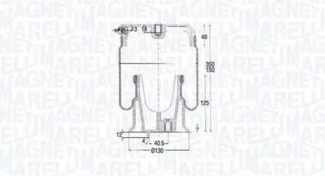 Пневмоподушка гумометалева MAGNETI MARELLI 204241CFG