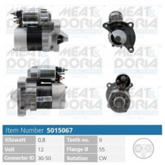 MEATDORIA стартер CITROEN BERLINGO (MF), C2,C3,C4 MEAT&DORIA 5015067