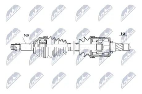ПОЛУОСЬ NTY NPW-NS-170