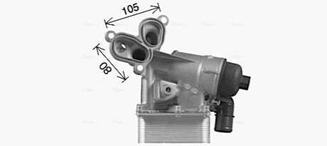 Радиатор масляный Nissan/Opel/Renault в сборе (выр-во AVA) AVA COOLING RT3631H