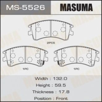 Колодки гальмівні AN-719WK NP5007 P49032 передня MASUMA MS5526