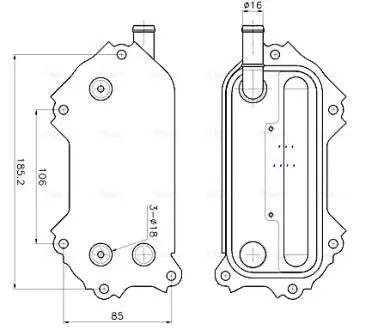 Радиатор масляный TOYOTA AURIS/ AVENSIS/ RAV 4 (Ava) AVA COOLING TO3792
