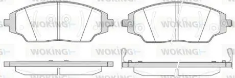 Колодки тормозные диск. перед. (Remsa) Chevrolet Aveo T300 (P14373.02) WOK WOKING P1437302