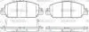 Колодки гальмівний диск. перед. (Remsa) Honda HR-V 15> / Accord 3,5i 12> (P WOKING P1448302 (фото 1)