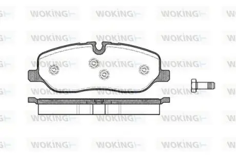 Фото колодки тормозные диск. перед. (Remsa) Range Rover III 04> / RR Sport 06> WOKING P1058300 Колодки тормозные диск. перед. (Remsa) Range Rover III 04> / RR Sport 06> WOKING P1058300