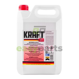 5л Антифриз G12 Red G12/G12+ -35 (червоний) KRAFT KF110