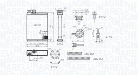 Радіатор пічки MAGNETI MARELLI BR486