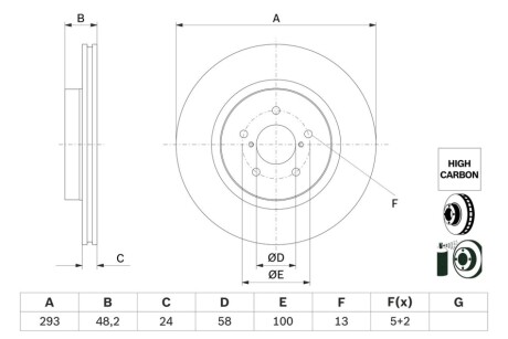 Тормозной диск BOSCH 0986479H28 (фото 1)