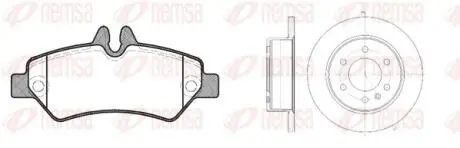 Комплект: 2 диска(RE6103500)+ колодки(RE 124600-AF) REMSA 8124600