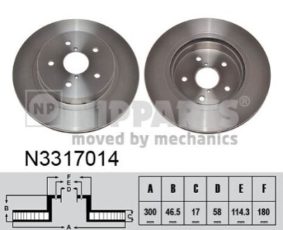 Гальмiвнi диски NIPPARTS N3317014