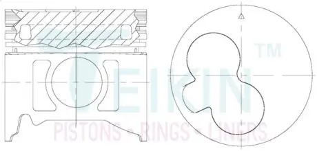 Фото поршні стандарт (STD) (к-кт на мотор) Isuzu 4JG2-T Alfin Gallery Monerey, Campo 3.1TD Diesel TEIKIN 39660AGSTD Поршні стандарт (STD) (к-кт на мотор) Isuzu 4JG2-T Alfin Gallery Monerey, Campo 3.1TD Diesel TEIKIN 39660AGSTD