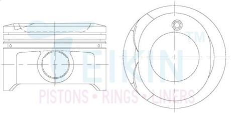 Поршни +0.25mm (к-кт на мотор) 1ZZ-FE Toyota Corolla, Celica, RAV-4 TEIKIN 46334025