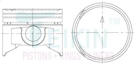 Фото поршні ремонт (+0.25мм) (к-кт на мотор) Mitsubishi 4G63N TEIKIN 43279025 Поршні ремонт (+0.25мм) (к-кт на мотор) Mitsubishi 4G63N TEIKIN 43279025