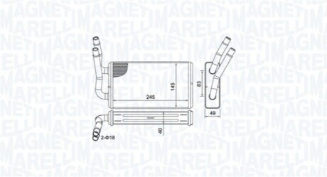 FORD радіатор обігрівача Transit 2,2-3,2TDCi 06- MAGNETI MARELLI 350218450000