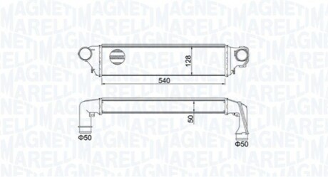 BMW Интеркулер 3 E46 320/330d 99- MAGNETI MARELLI 351319204500