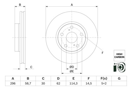 Тормозной диск BOSCH 0986479G67