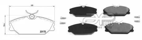 Колодки гальмівні,перед (+ гвинти) APLUS 71234AAP