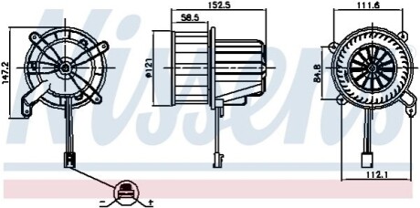 Вентилятор салона NISSENS 87621