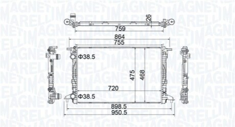 Радиатор MAGNETI MARELLI 350213208900