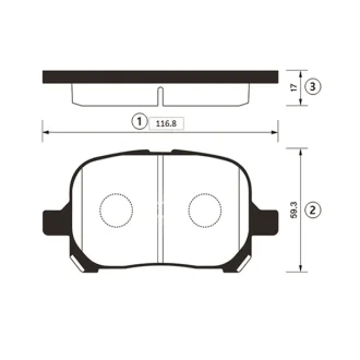 Фото колодки тормозов Lexus ES передн. OLD CKT-3 (выр-во) CTR GK1017 Колодки тормозов Lexus ES передн. OLD CKT-3 (выр-во) CTR GK1017