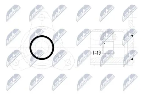 ШАРНИР РАВНЫХ УГЛОВЫХ СКОРОСТЕЙ NTY NPW-PL-068