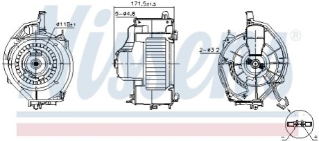 Вентилятор салона NISSENS 87478