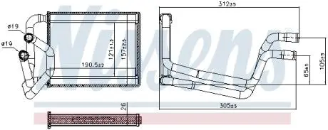 Радіатор обігрівача салону NISSENS 707245