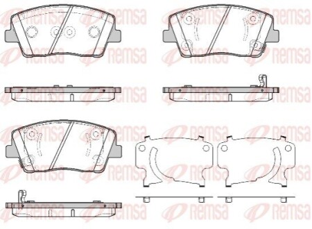 KIA Комплект гальмівних колодок STINGER (CK) 2.0 T-GDI 17- REMSA 1811.02