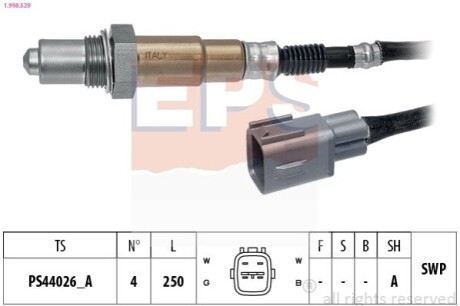 TOYOTA лямбда-зонд Land Cruiser 100/200 4,6-4,7 EPS 1.998.529