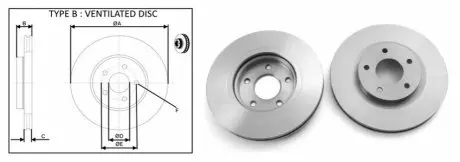 Диск гальмівний перед. Nissan Qashqai// Renault Koleos 1.6Dci-2.5 02.07- APLUS 61533AP