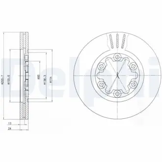 Тормозной диск Delphi BG3559