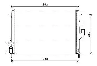 Радиатор охлаждения двигателя AVA AVA COOLING RTA2478