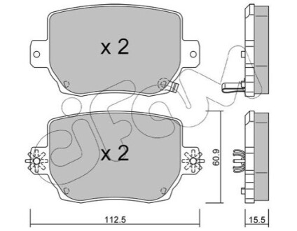 Гальмівні колодки задн. Tesla Model 3/Model Y 18- CIFAM 822-1334-0