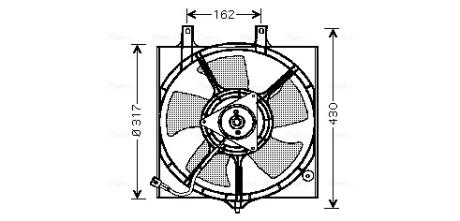 AVA NISSAN Вентилятор радіатора PRIMERA 1.6 96-, PRIMERA 2.0 16V 96- AVA COOLING DN7510 (фото 1)